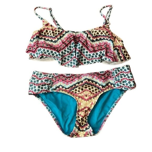 BECCA by Rebecca Women's Flounce Bikini Swimsuit Small - Picture 5 of 9